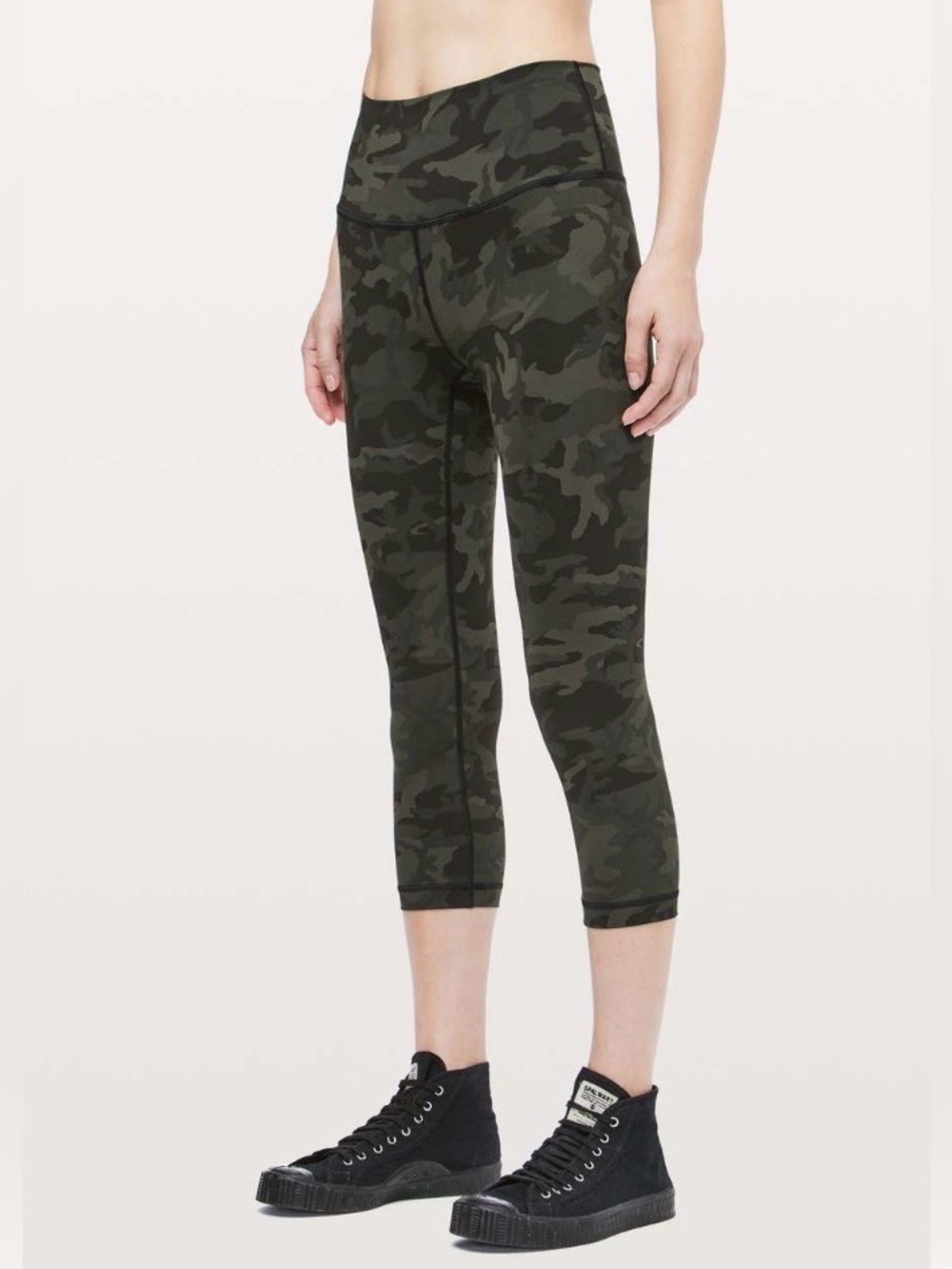Lululemon Luxtreme Wunder Under Hi-Rise Crop Yoga Legging 22” Size 12 Green Camo
